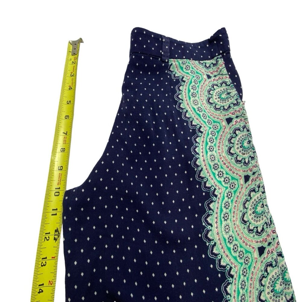 Anthropologie ELEVENSES Women Wide Leg Crop Pants Polka Dots Sz 0 Paisley 77-47 - Picture 6 of 12